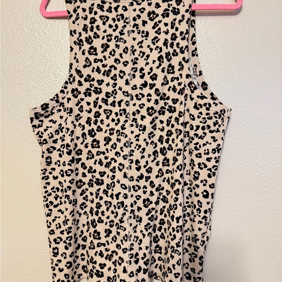 Maurices Black and Cream Animal Print Tank Top - Picture 2 of 3
